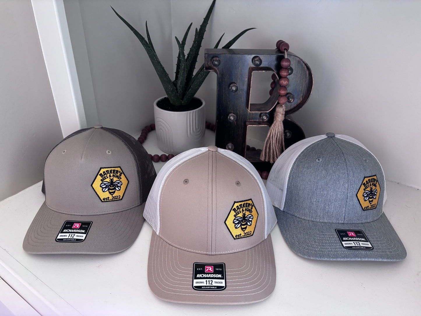 Barkers bees & honey ball cap