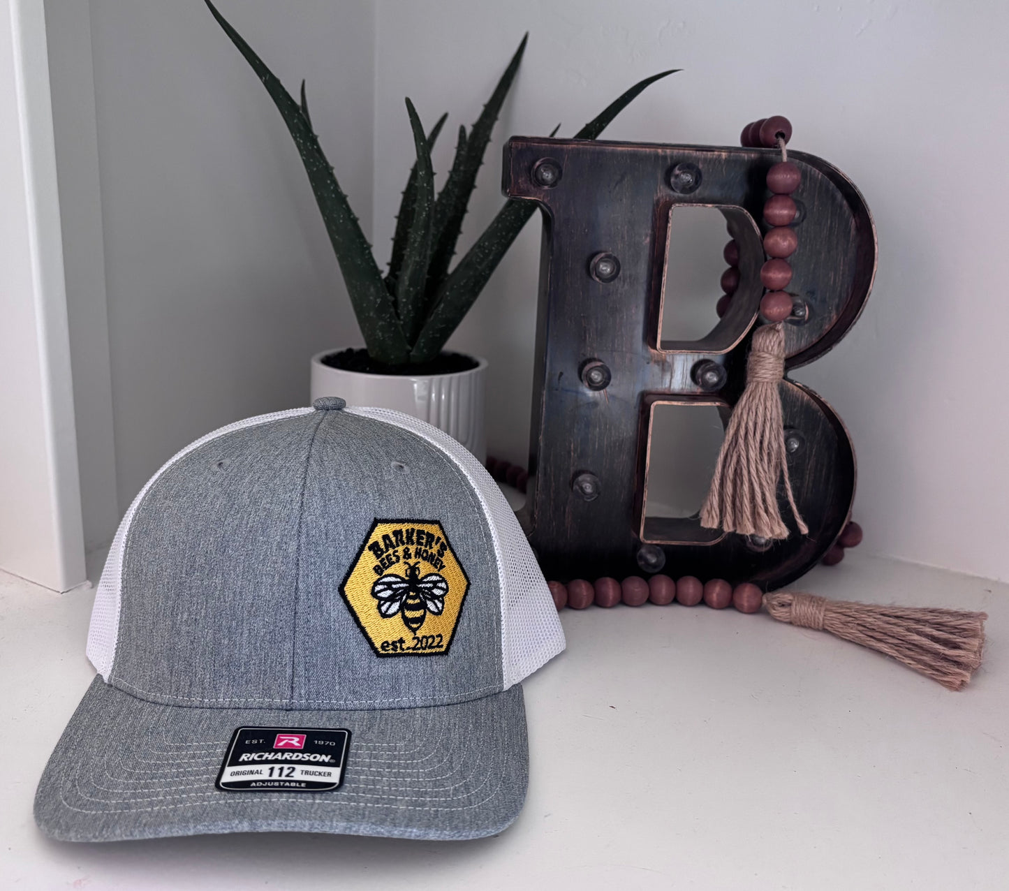 Barkers bees & honey ball cap