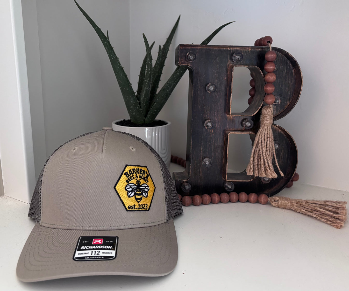 Barkers bees & honey ball cap