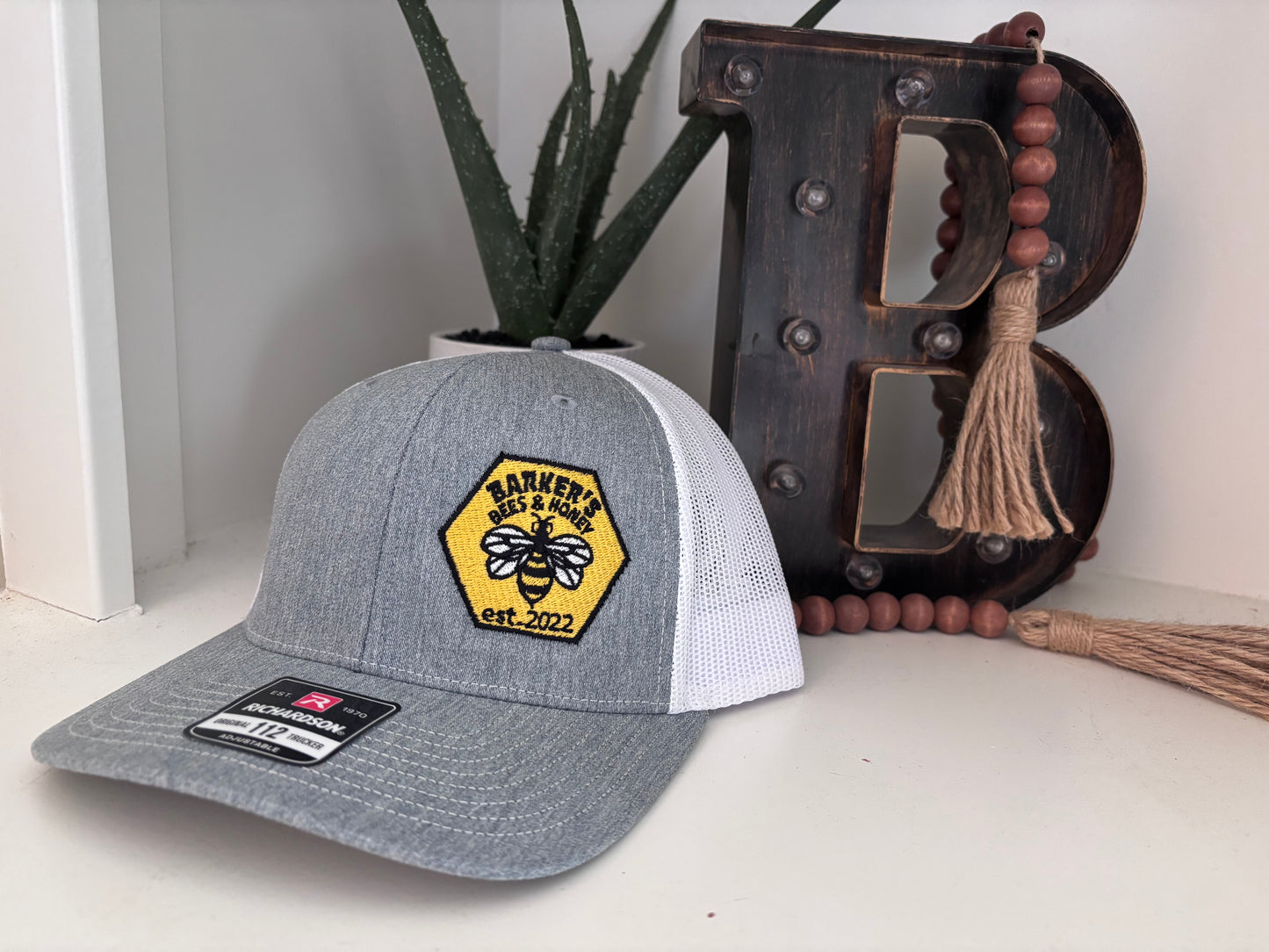 Barkers bees & honey ball cap