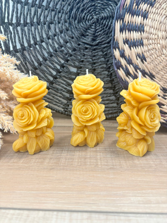 Flower Stack Beeswax Candles